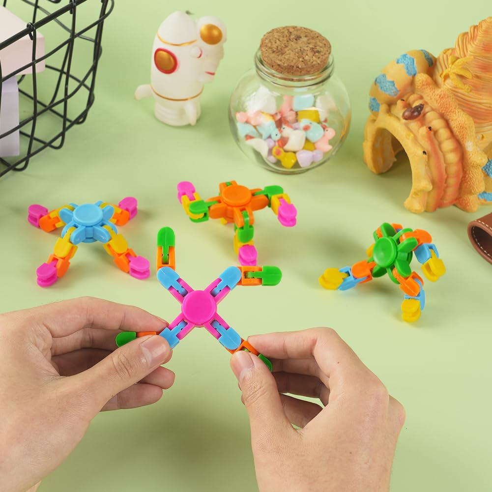 Ainiv 4 sztuki dekompresyjnych gyroskopów na palce, zabawka sensoryczna fidget, transformowalny mechaniczny spinner, zabawka antystresowa, prezent dla dzieci/dorosłych