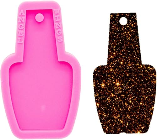 Nail Polish Bottle Shape Mold Resin Silicone Keychain Molds DIY Resin epoxy Keychains Mould for Jewelry Key Ring Pendant Decoration