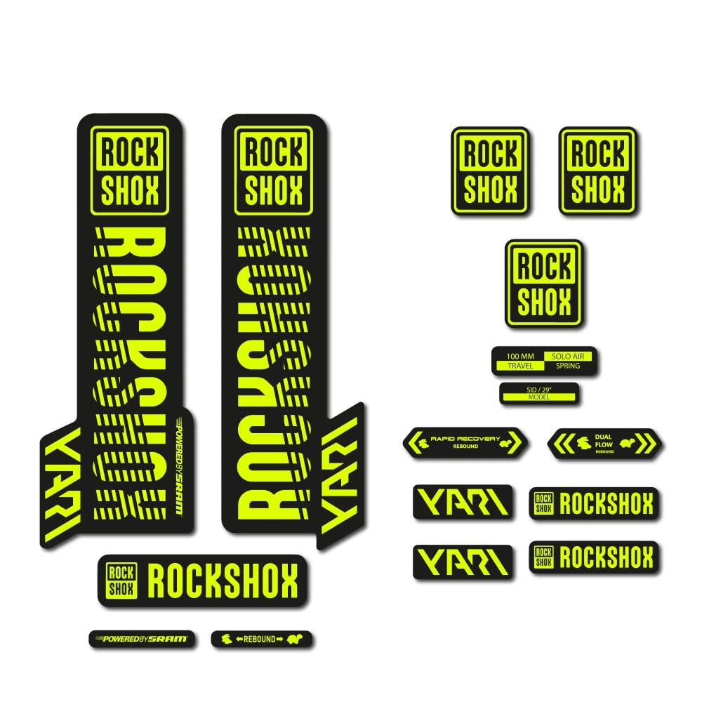 Pegatinas compatibles con horquilla bici Rock Shox Yari 2018-29'