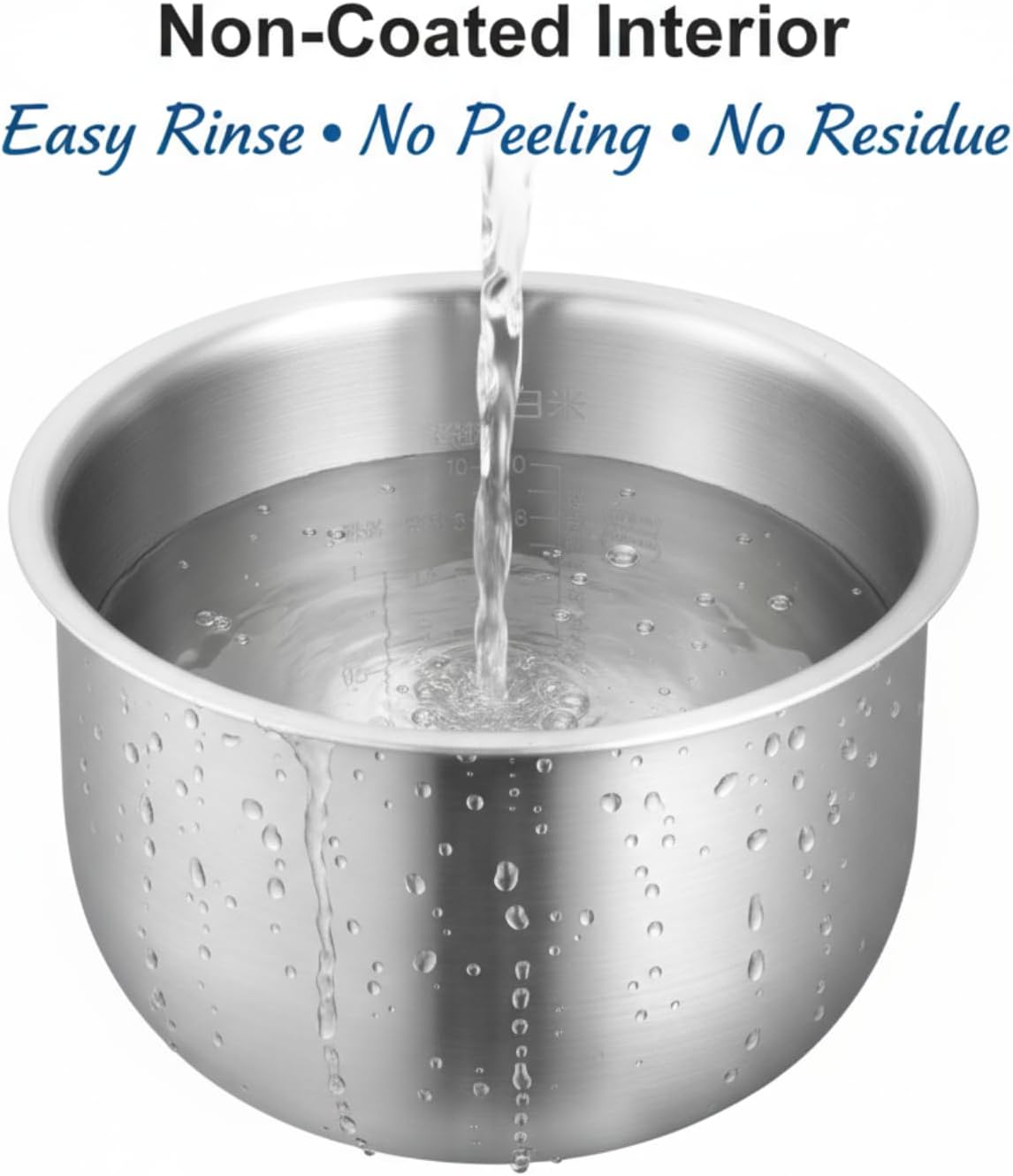 5L / 10-Cup 316 Stainless Steel Inner Pot Compatible with Zojirushi NS-YMH18, Fits B334/B338 Rice Cooker Bowl, Heavy-Duty Replacement Stainless Liner
