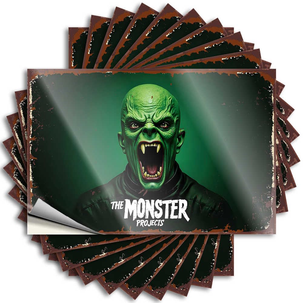 Bedroom Accessories, Decals Western Tumbler The Monster Projects: A Green-hued Horror Portrait | Aesthetic Waterproof Vinyl Stickers(6X9CM)