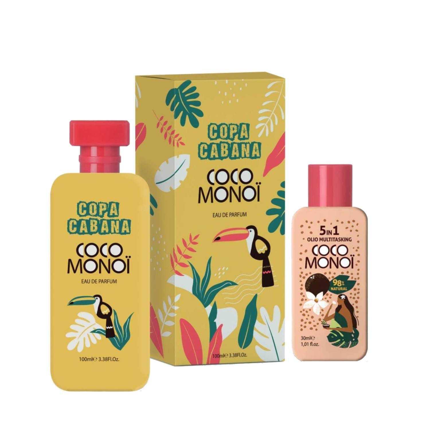 Copa Cabana - Profumo Donna Eau de Parfum Spray 100 ml | Fragranza Estiva, Esotica e Sensuale | Lunga Durata, Con Olio Multifunzione in Omaggio, Formato Viaggio 30 Ml