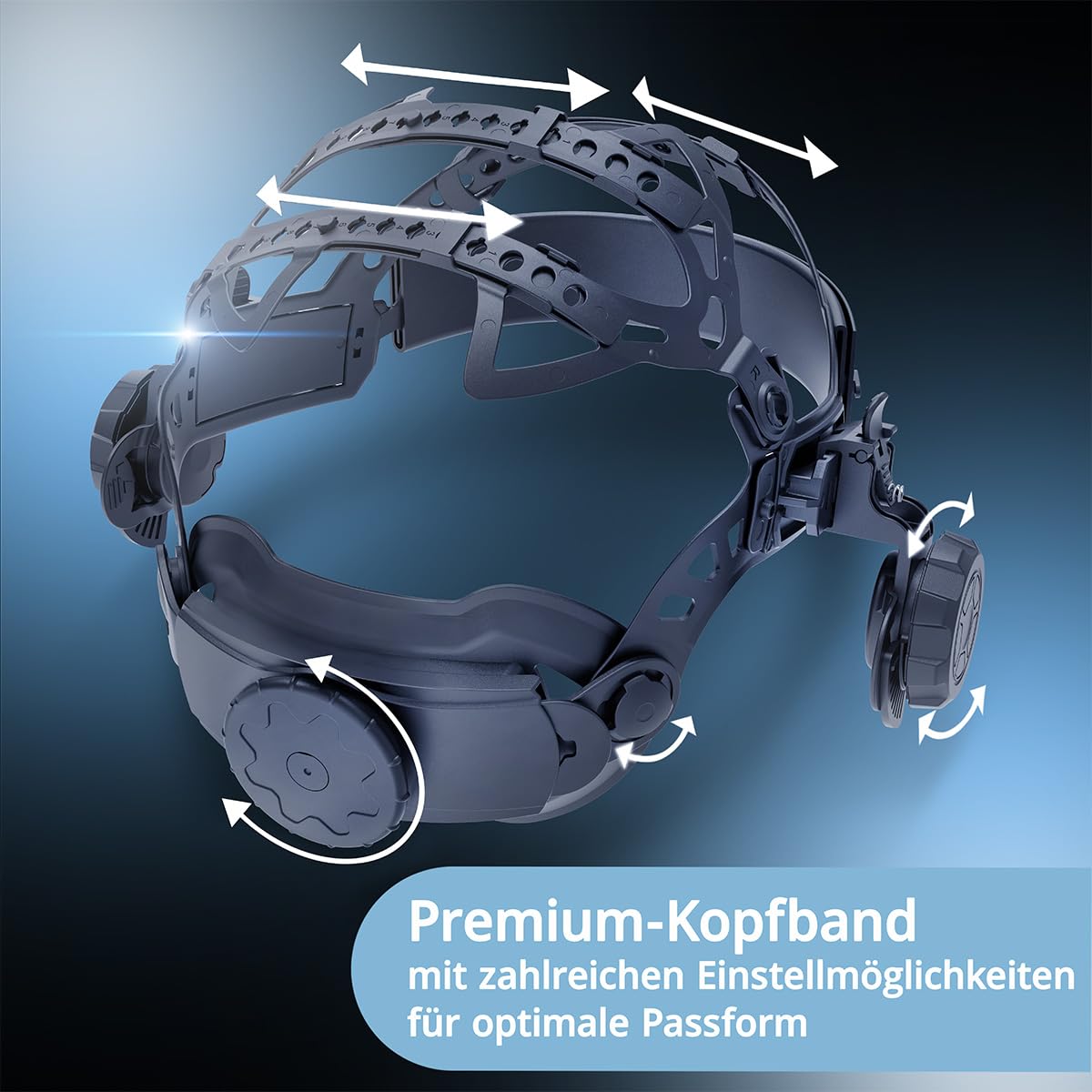 STAHLWERK Casque de soudage Automatique 3-en-1 RAPTOR – Kit avec bonnet de soudure, True Colour, éclairage LED, obscurcissement Auto. DIN 4-13, Classe Optique 1/1/1/2, Champ 116x81mm, écran de soudage