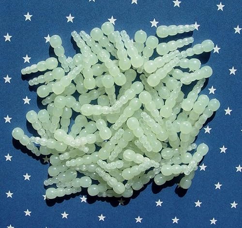 JOLLY STORE Crafts 50pc Glow in The Dark Stack Fishing Lure Rig Making Beads Supplies