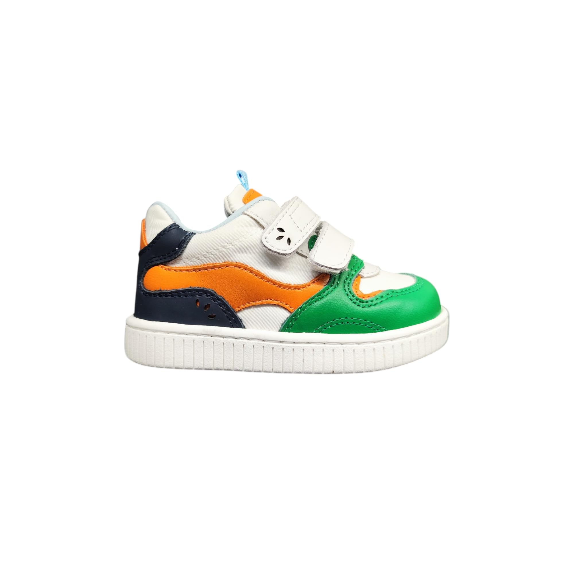 Balducci Sneaker Primo Passo.MSPO 488 in Pelle e Tela. Chiusura a Strappo,Plantare Fisiologico. Numerazione dal 20 al 26