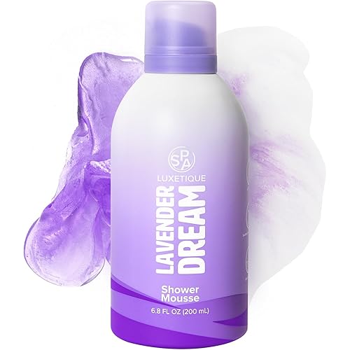 Spa Luxetique Lavender Body Wash, Jelly to Foam Shower Gel Mousse Moisturizing/Deep Clean/Refreshing/Sunscreen Cleaning, Natural Body Wash Paraben/Cruelty Free,6.8 fl oz