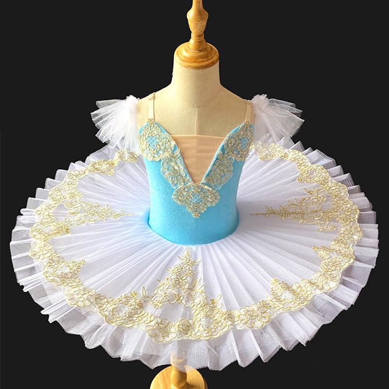 Gonna da Balletto per Bambine, Abito da Spettacolo di Danza per Bambine, Gonna Soffice, tutù, Piatto, Pancake, Lago dei Cigni, Ballerina, Costume da Competizione di Danza da Palcoscenico, Elegante Li