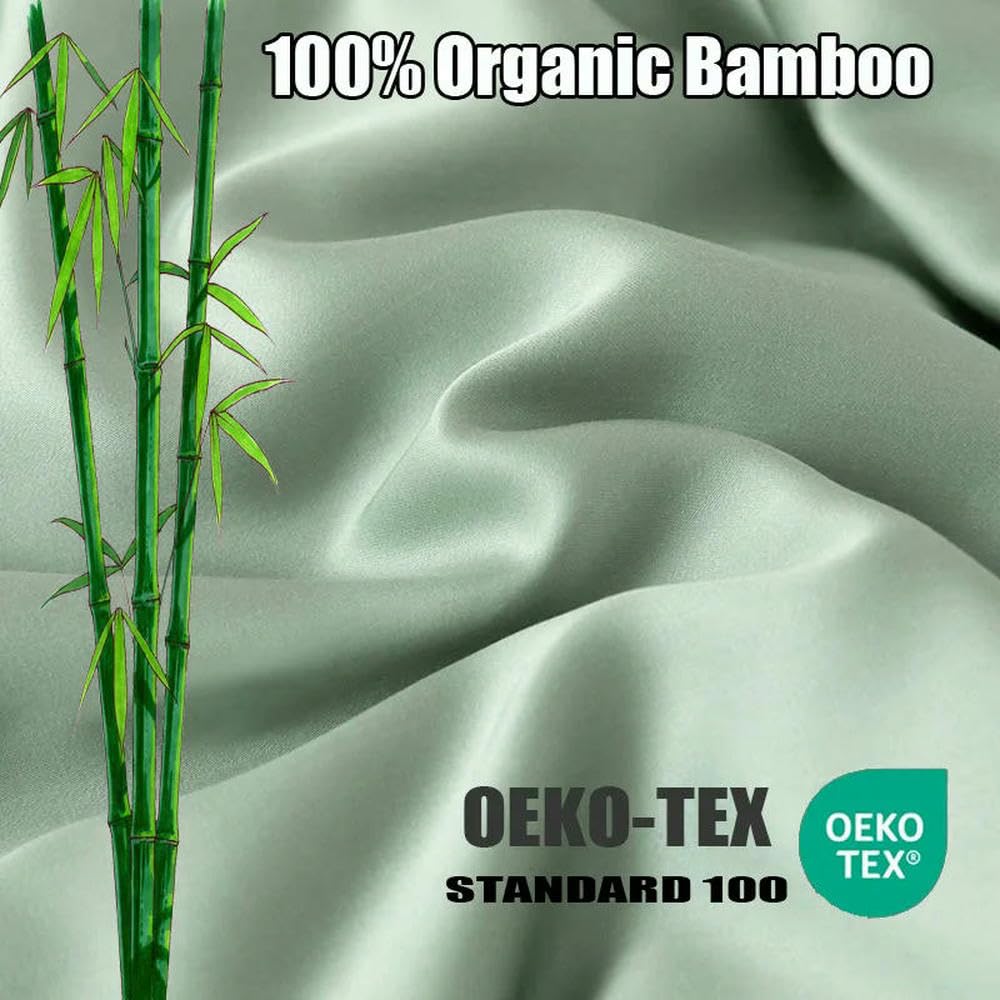 Sábana Plana de bambú, 1 Pieza, sábana Suave de Lujo, sábanas para Cama Individual, Doble, tamaño King y Queen, sedosas (se Necesita Comprar una Funda de Almohada)