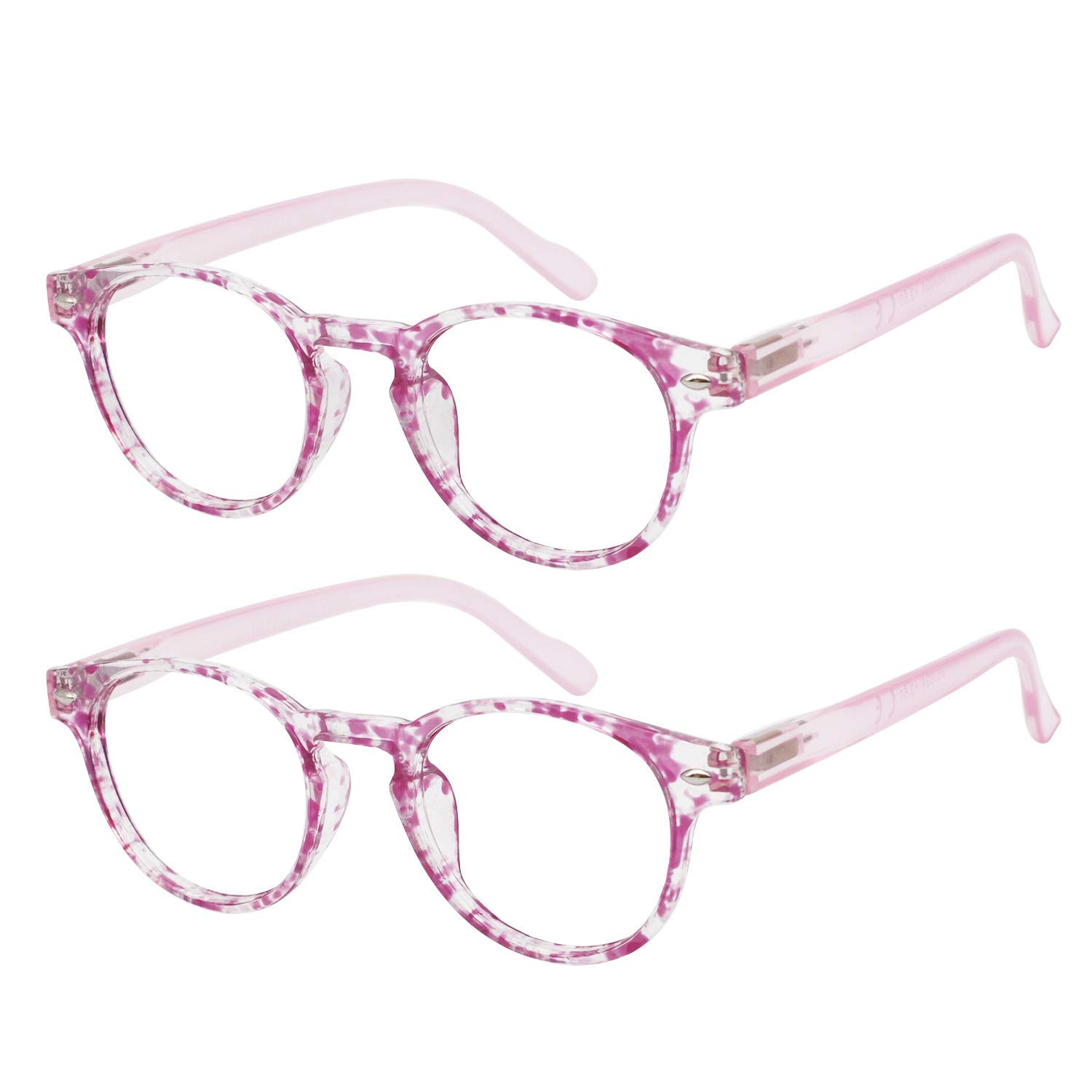 OCCI CHIARI 2 Pack Fashion Reading Glasses Durable Reader Eyewear 100 125 150 175 200 225 250 300 350 400 500 600(1.50)