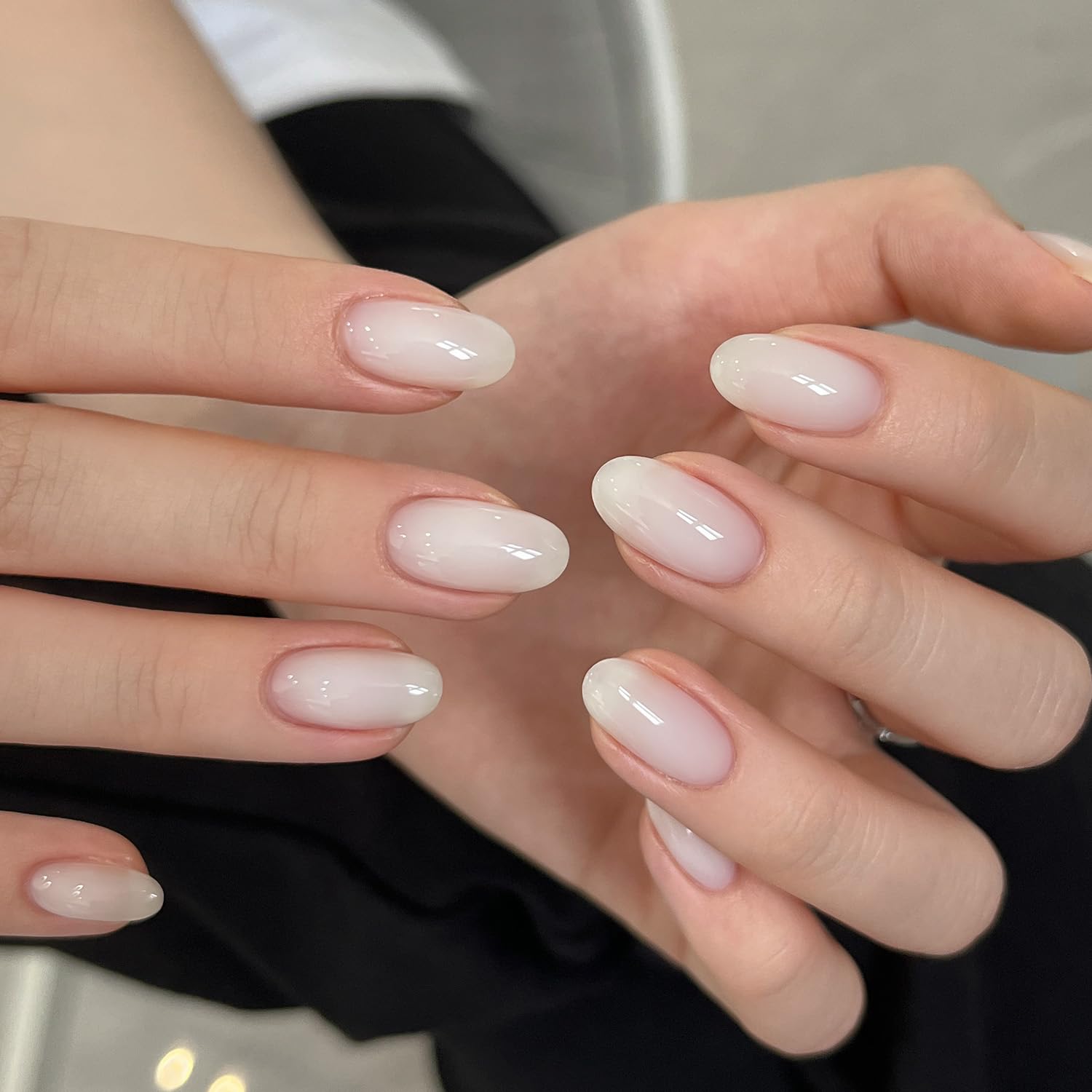 GAOY Jelly White Gel Nail Polish, 16ml Sheer Translucent Soak Off Gel Polish, UV Light Cure for Nail Art DIY at Home, 4362 Cloudy White