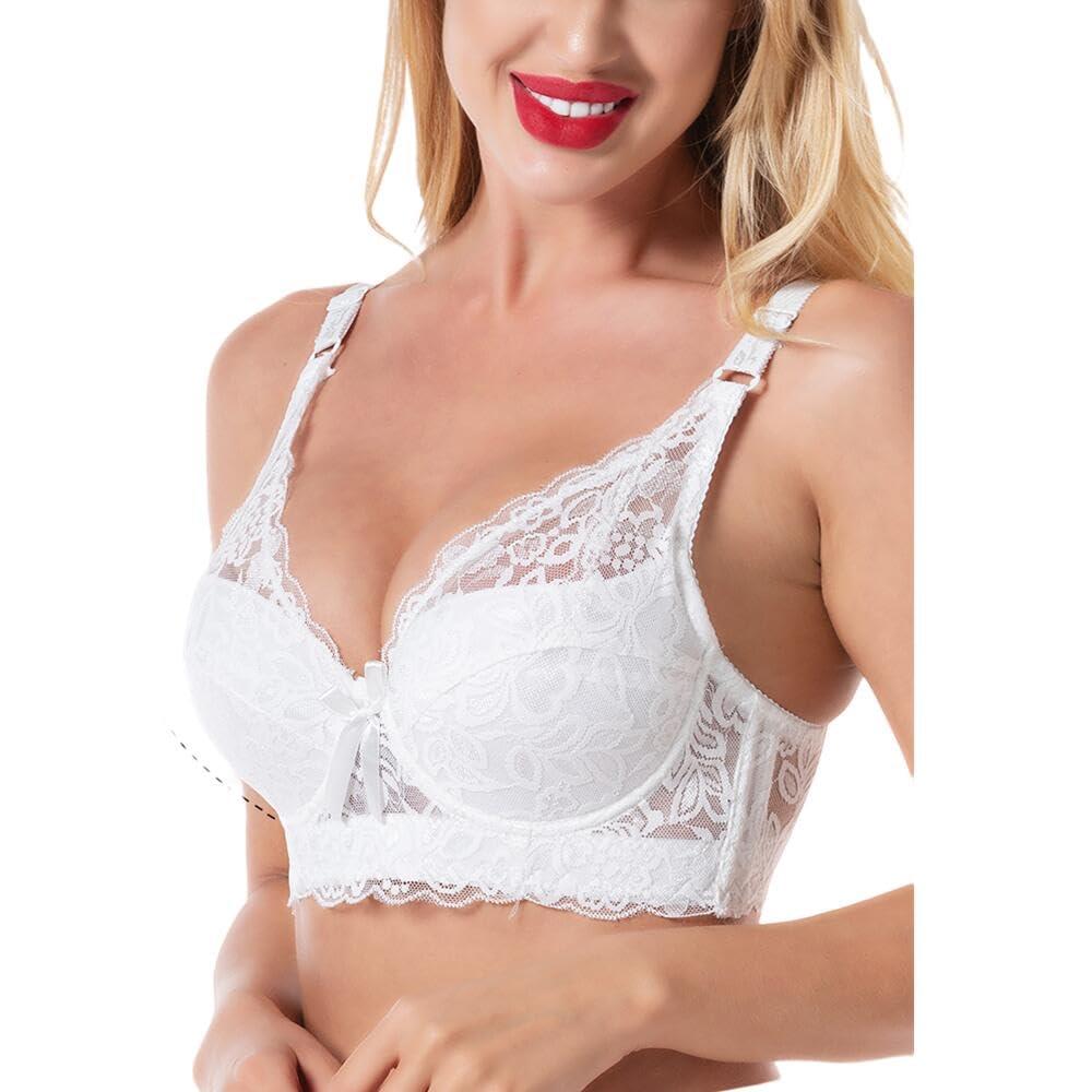 Damski seksowny biustonosz koronkowy dla kobiet, biustonosz push-up z głębokim biustonoszem w kształcie litery V, biustonosz plus size