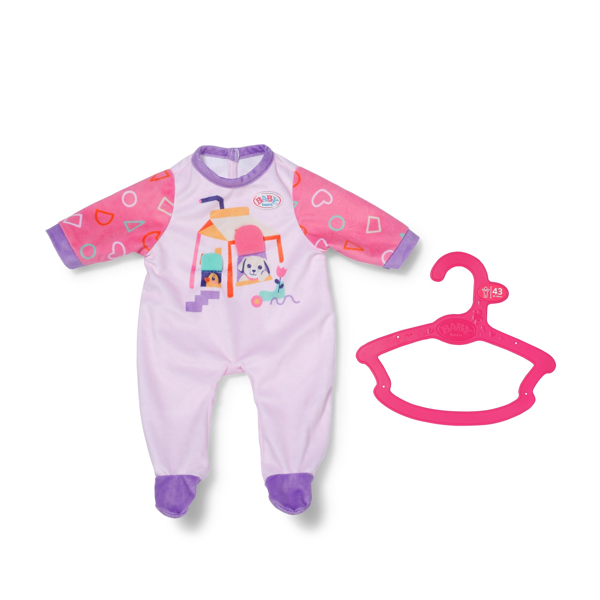 Baby Born Śpioszki Lucky z nadrukiem domu dla lalek 43 cm