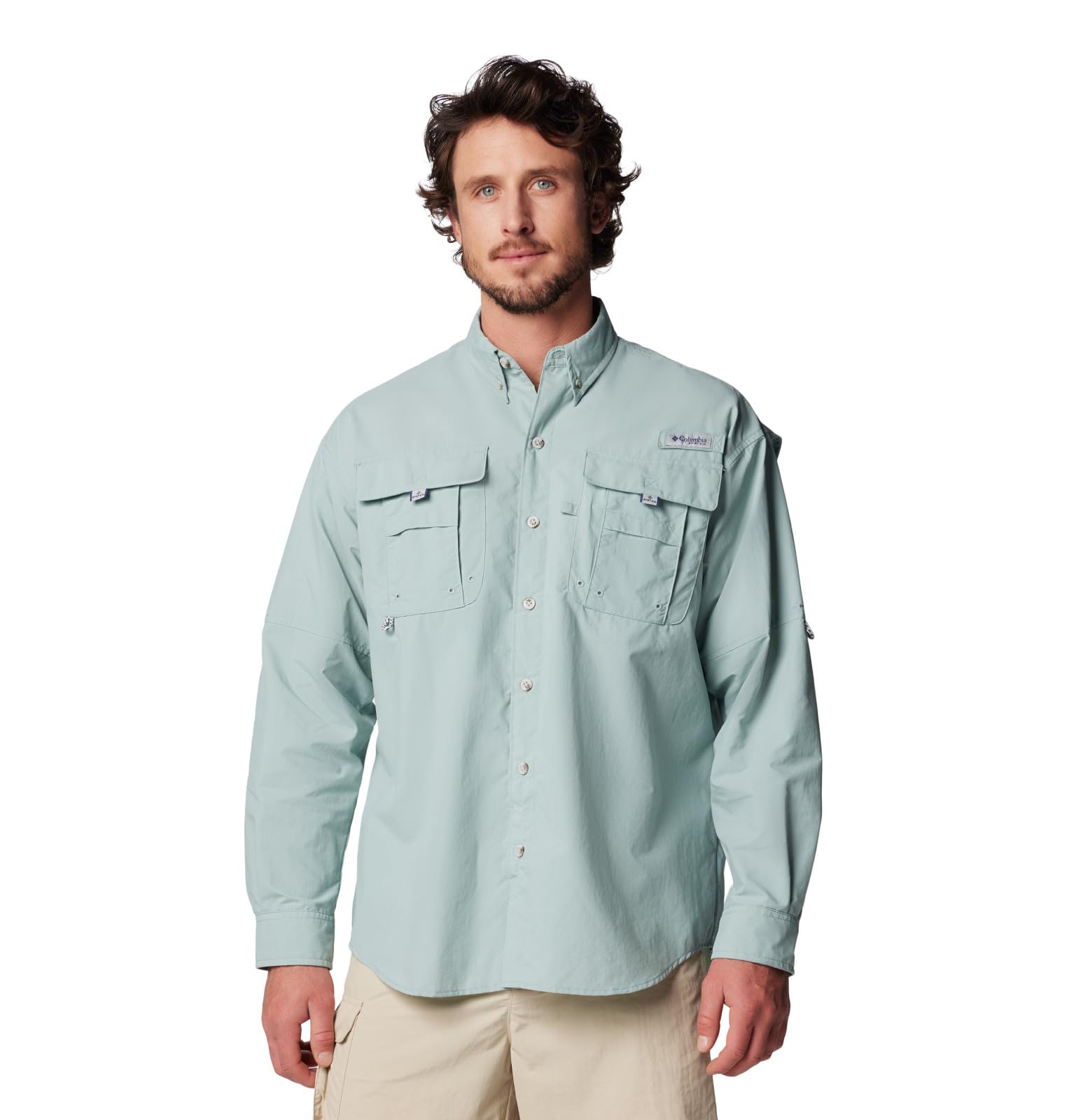 Columbia Men's PFG Bahama II Long Sleeve Shirt, Crushed Blue, XXL