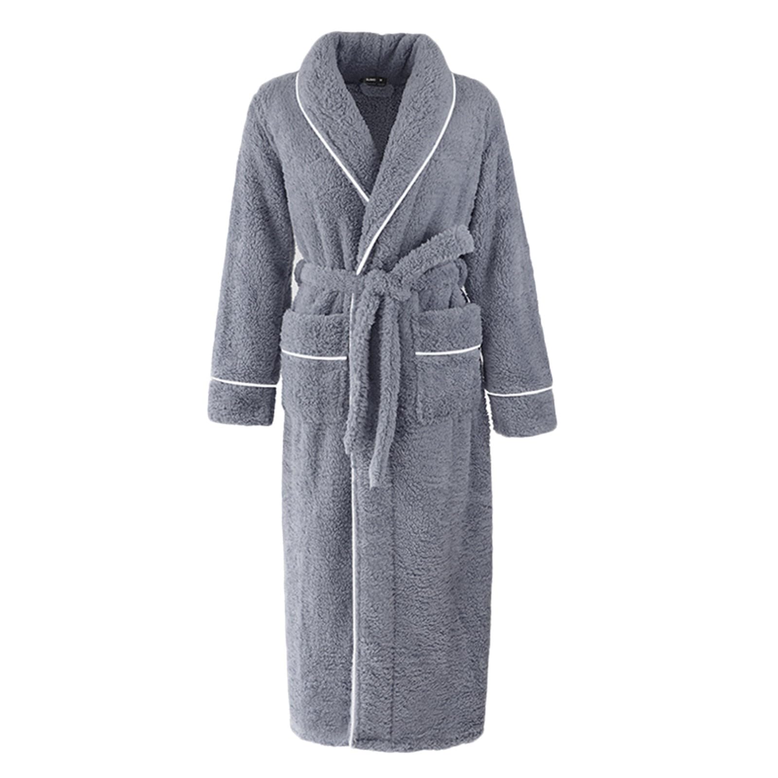 Peignoir De Bain Femme Coton Epais - Chemise De Nuit Femme Hiver Flanelle | Robe Chambre Avec Deux Poches Et Ceinture Ajustable Haute Absorción Sechage Rapide Doux Et Moelleux Peignoirs Maison