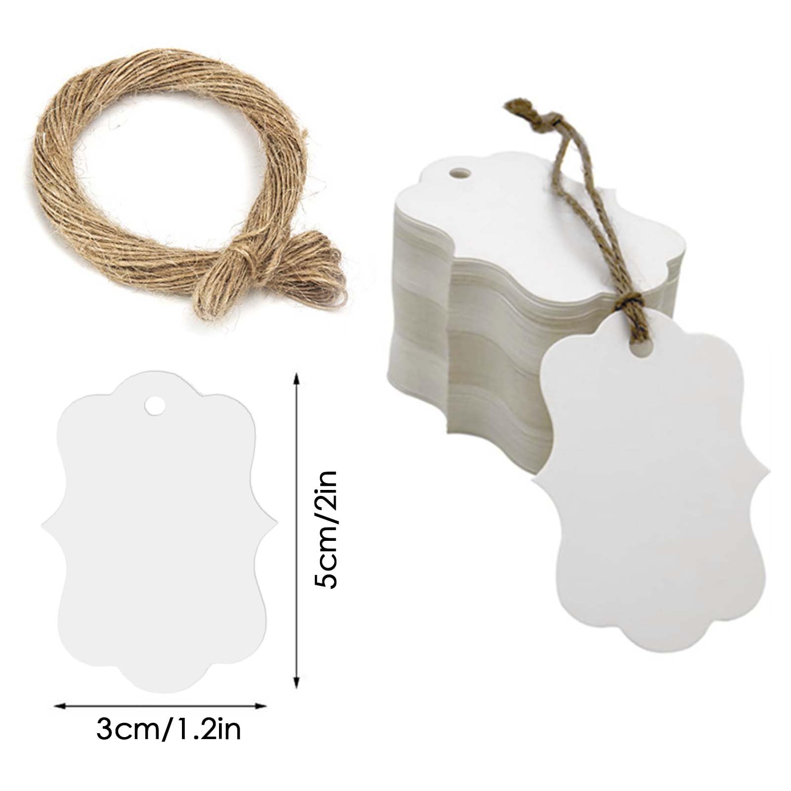 Amazon | 値札タグ (サイズ：3CM X 5CM) クラフトタグ プライスタグ 約