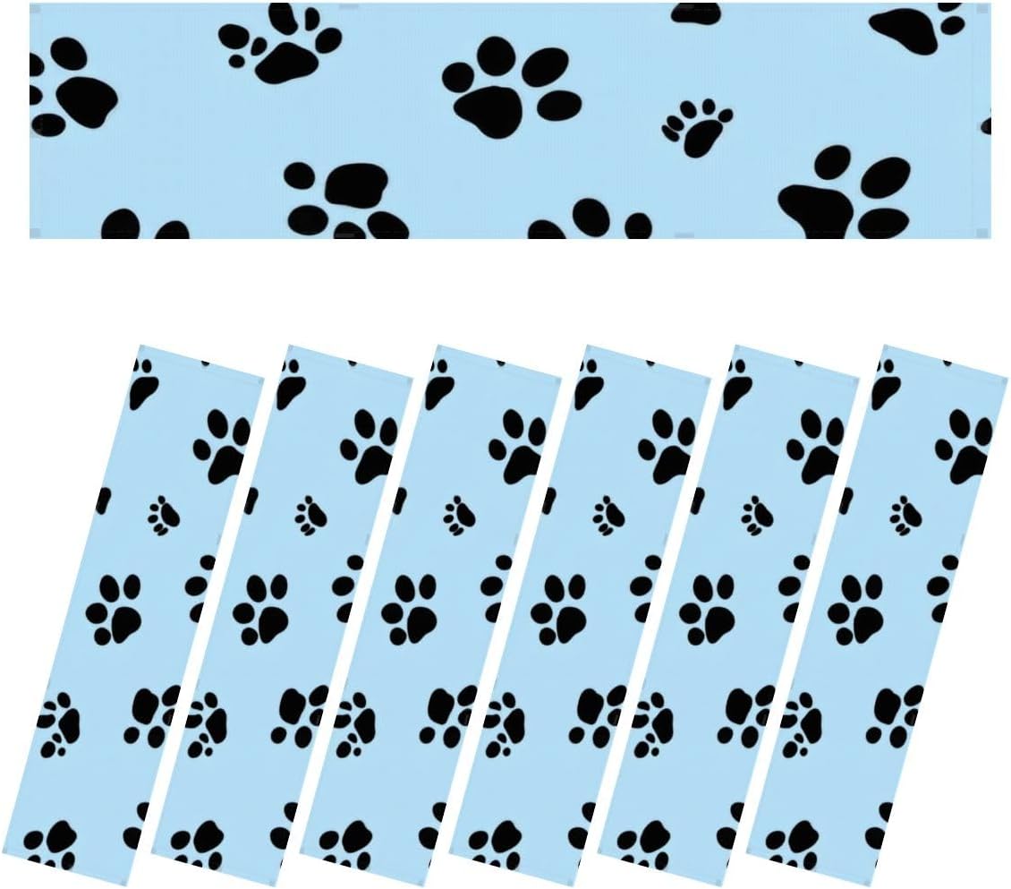 Fluorescent Light Covers for Ceiling Lights Dog paw Print Seamless Traces Cat Textile Seamless Easy to Install Magnetic Light Filter for Classroom Office Hospitals School Home
