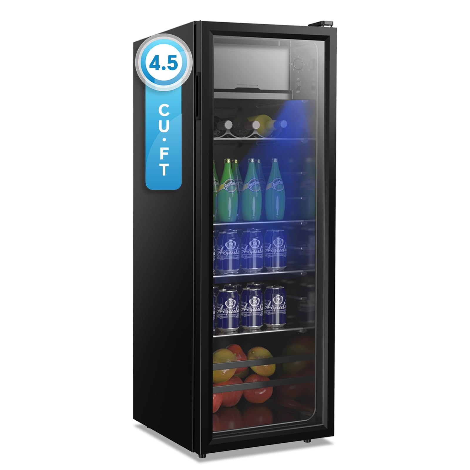 DRIXNO DR-BR-02-65-6.25 4.5 cu ft Beverage Cooler Black