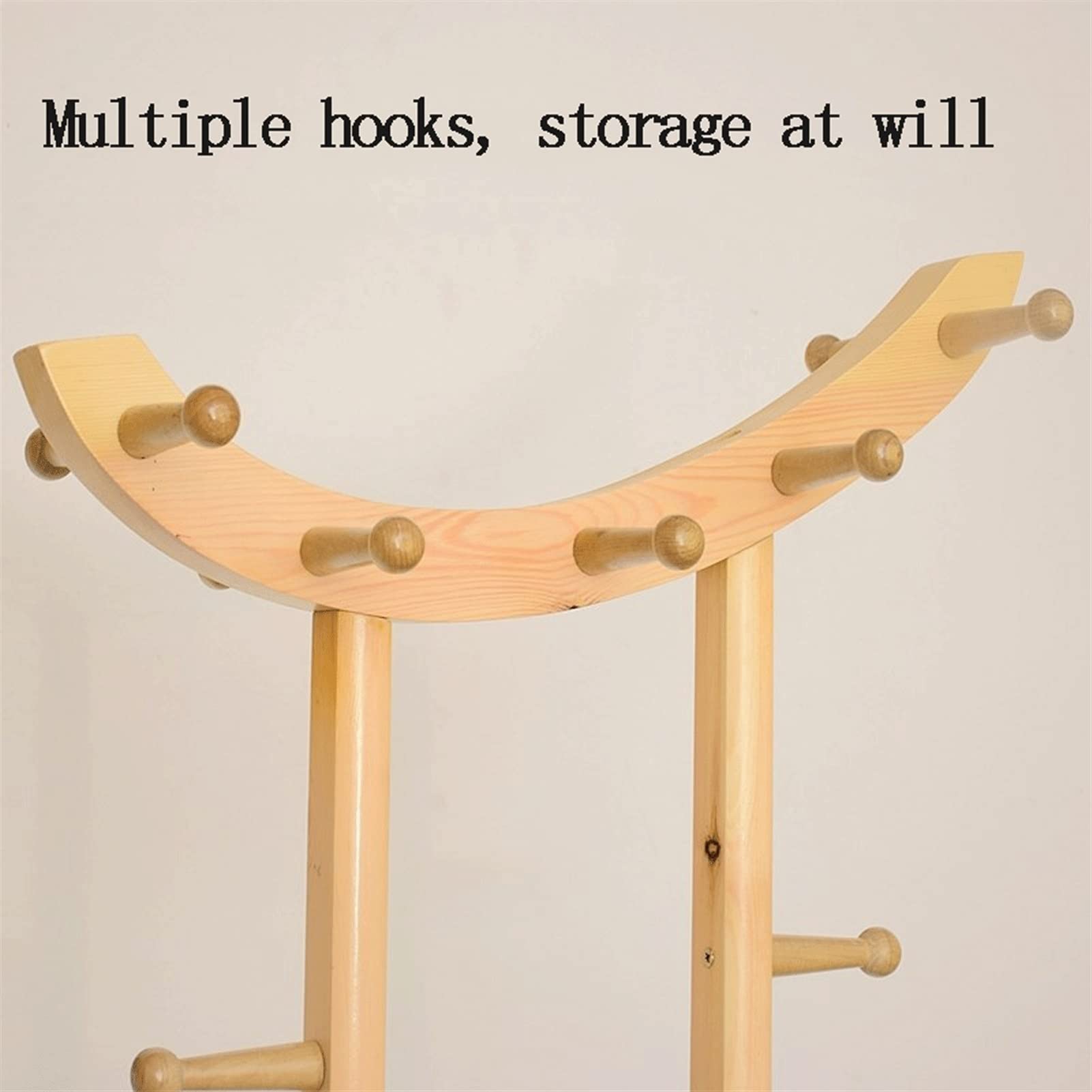 Kapstok kleding valet standaard, vrijstaande pak hanger, kledingrek, stabiele zware basis, houten pak valet stand kledingrek organizer (kleur: rood