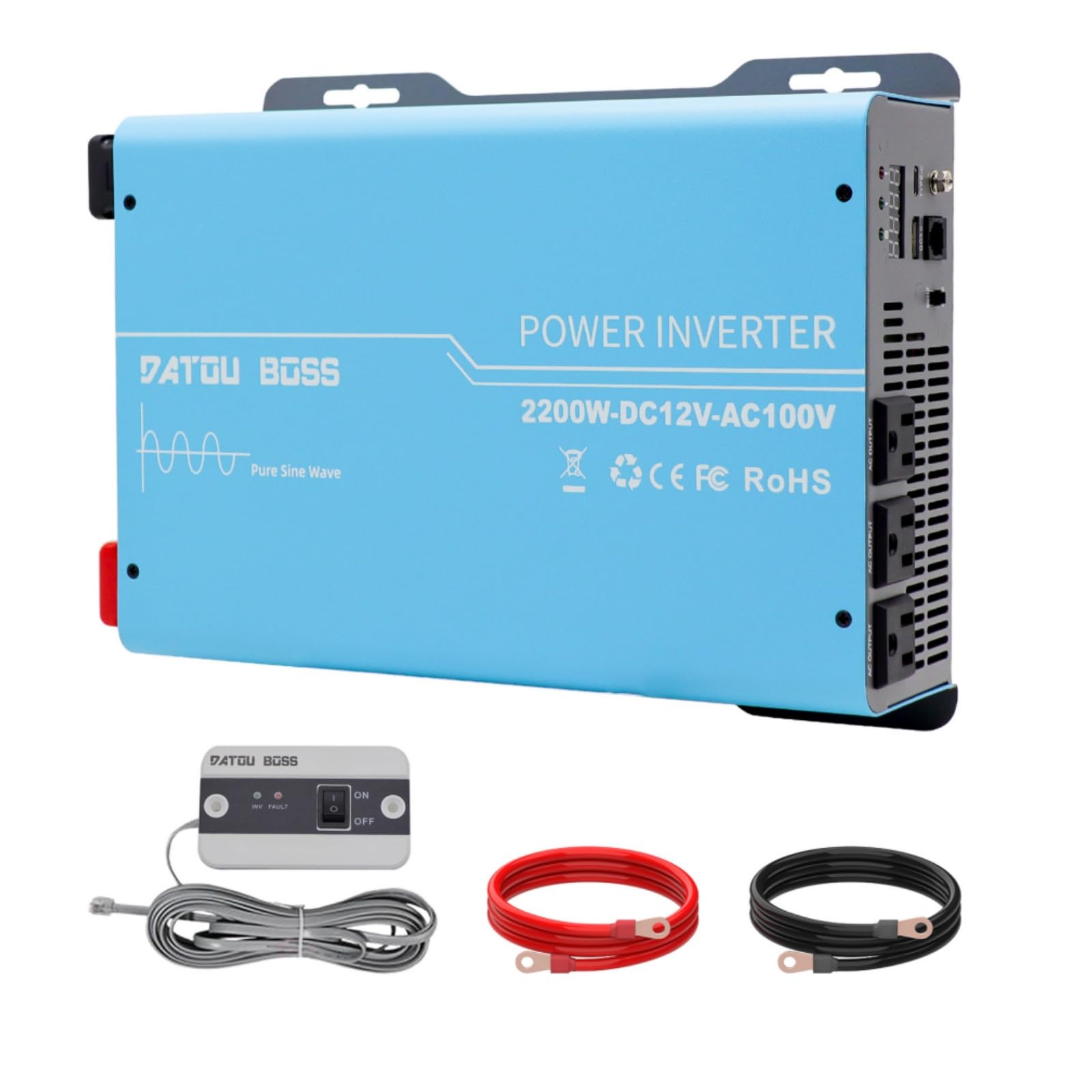 Amazon.co.jp: DATOUBOSS 純正弦波 2200w インバーター 12v 100v
