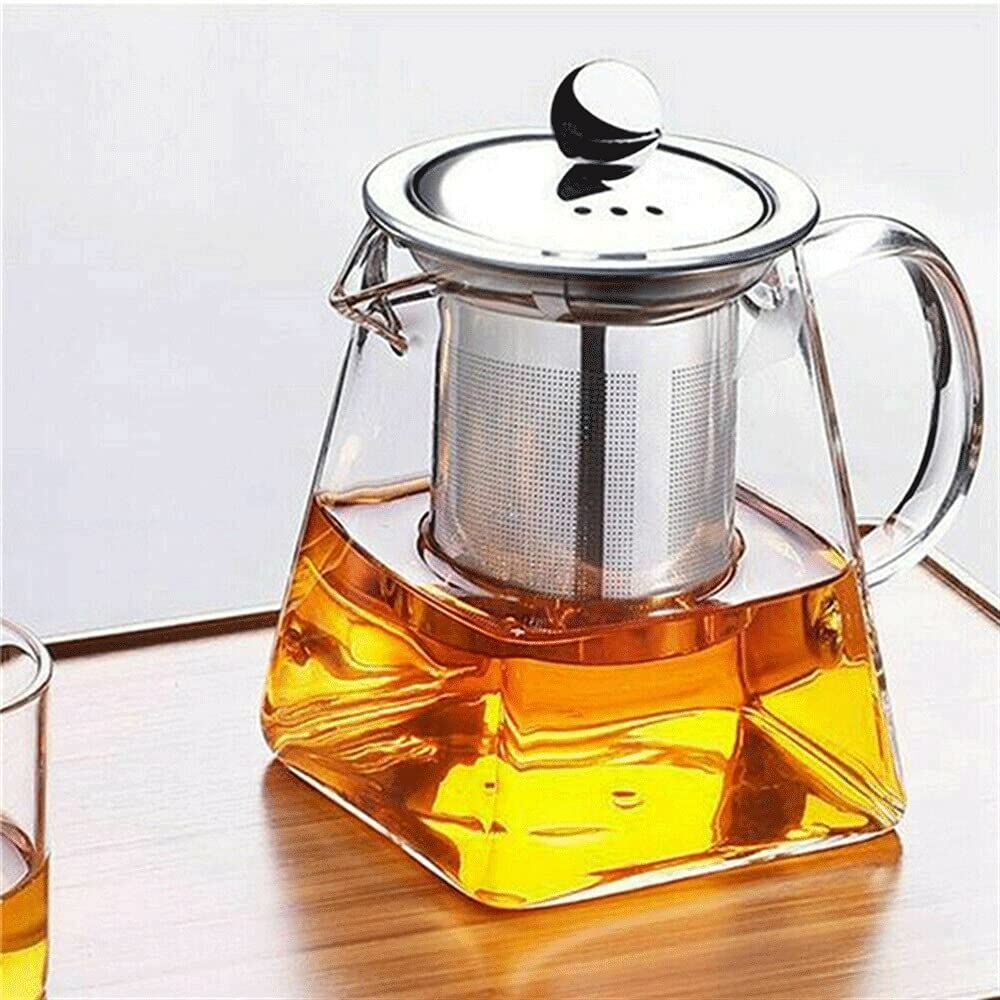 Dzbanek Do Herbaty Z Zaparzaczem Do Kawy, Herbaty, Ziół, Kwiatów, Mleka, Soku, 350-750 Ml, Szkło Krystalizujące, Odporne Na Ciepło, Czajniczek, Czajniczki, Czaj,One Color-750ML