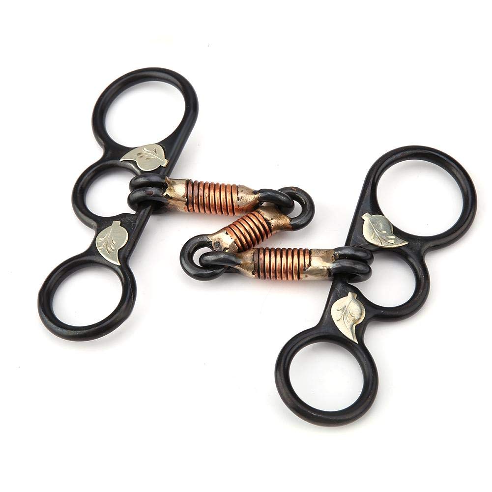 Sheens Western pierścień uniwersalny konia Trense stal szlachetna miedź Roller Jointed Mouth Snaffle Bit drut nawijany usta