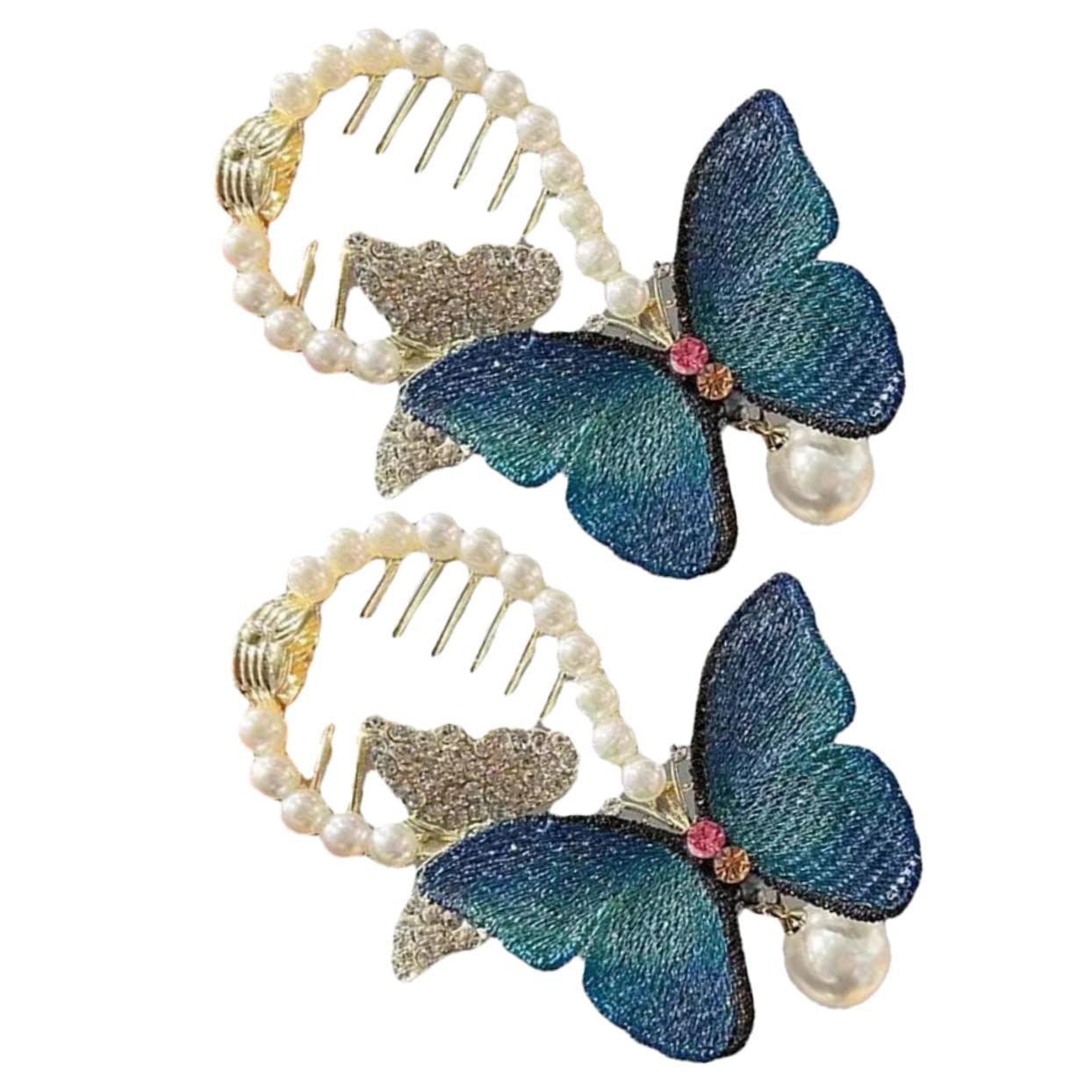Healeved 10stücke Rhinestone Butterflies Haarspangen Elegante Haarklammern Für Hochsteckfrisuren Perlen-haarclips Für Damen Stilvolle Haarschmuck Für Besondere Anlässe Und Alltag