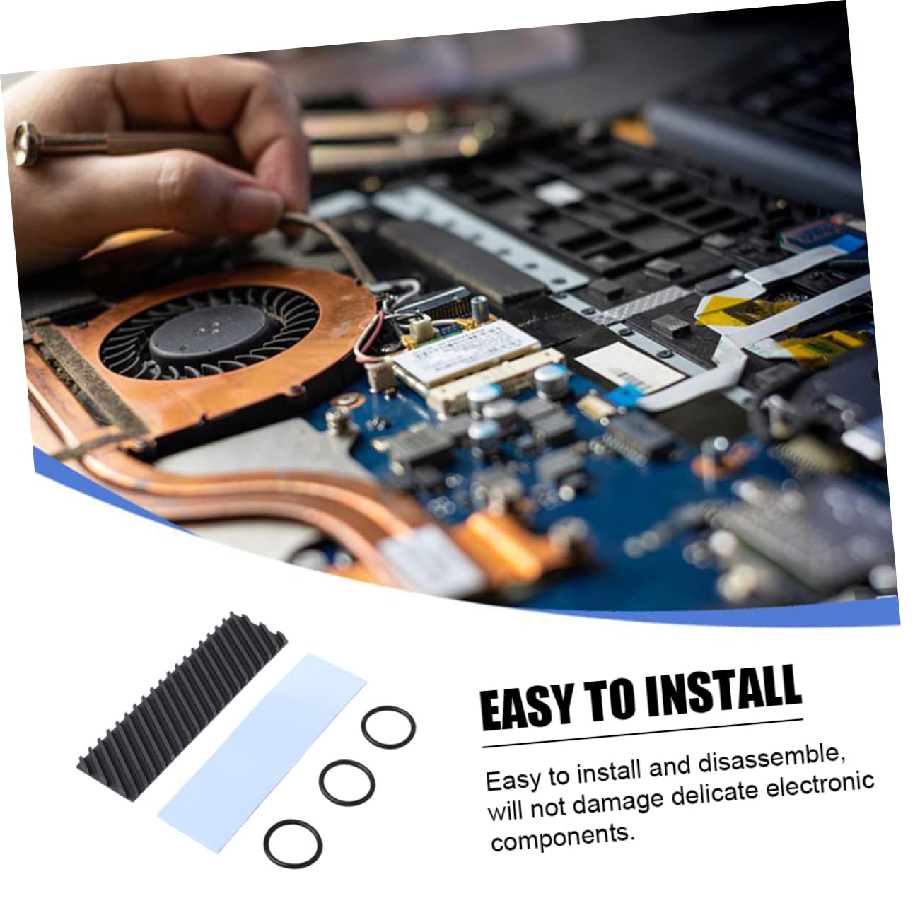 jojofuny 5pezzi Dissipatore Di Calore Rame Per Ssd Alta Efficienza Termica Con Grafene Compatibile Con Dispositivi Nvme Ottimizza Raffreddamento e La Prestazione Del