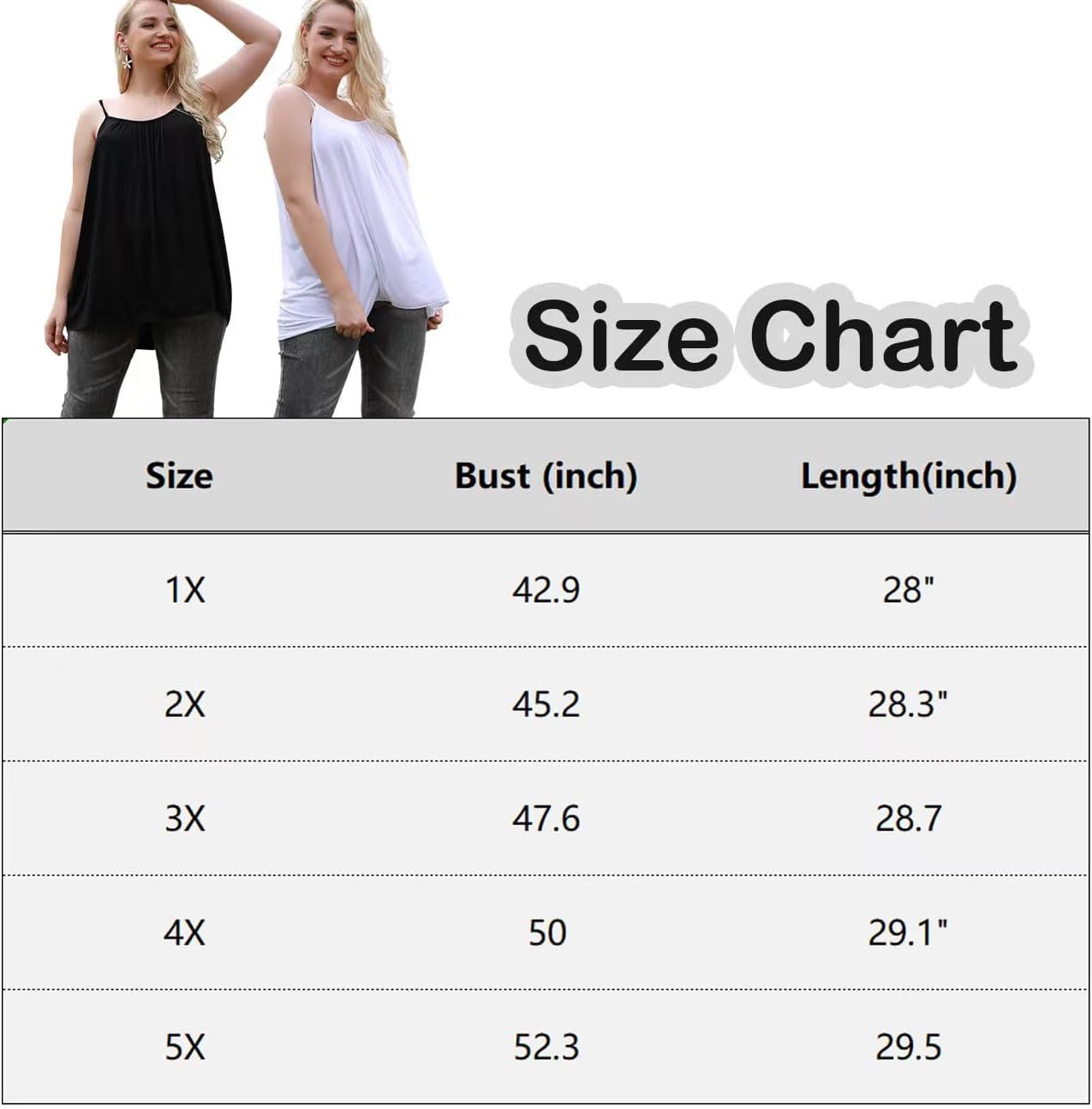 7th Element Plus Size Tank Tops for Women Camisoles Cami Dress Loose Fit Sleeveless Flowy Spaghetti Strap Summer - Image 5