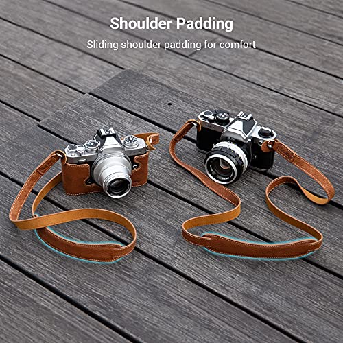 SMALLRIG Leder Kameragurt, Vintage Braun Echtleder Nacken Schulter Camera Strap für Canon, für Nikon, für Pentax, für Sony, für Fujifilm und für Digitalkamera - 3485 – Bild 5