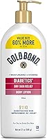 Gold Bond Diabetics' Dry Skin Relief Lotion 21oz Pump - Vitamin E, Aloe, 7 Moisturizers for 24Hr Flaky Skin Hydration
