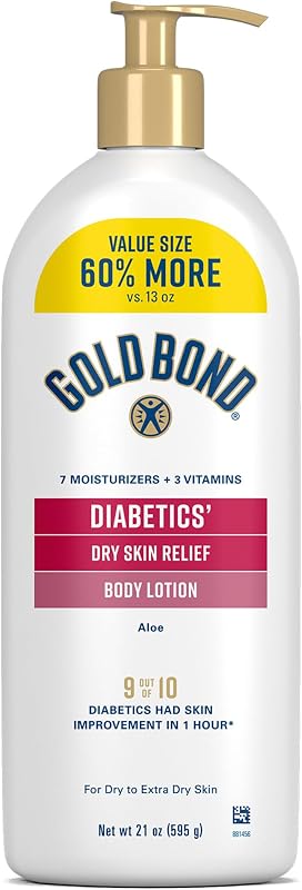 Loção corporal Gold Bond para cuidados da pele, frasco com válvula, 596 mL