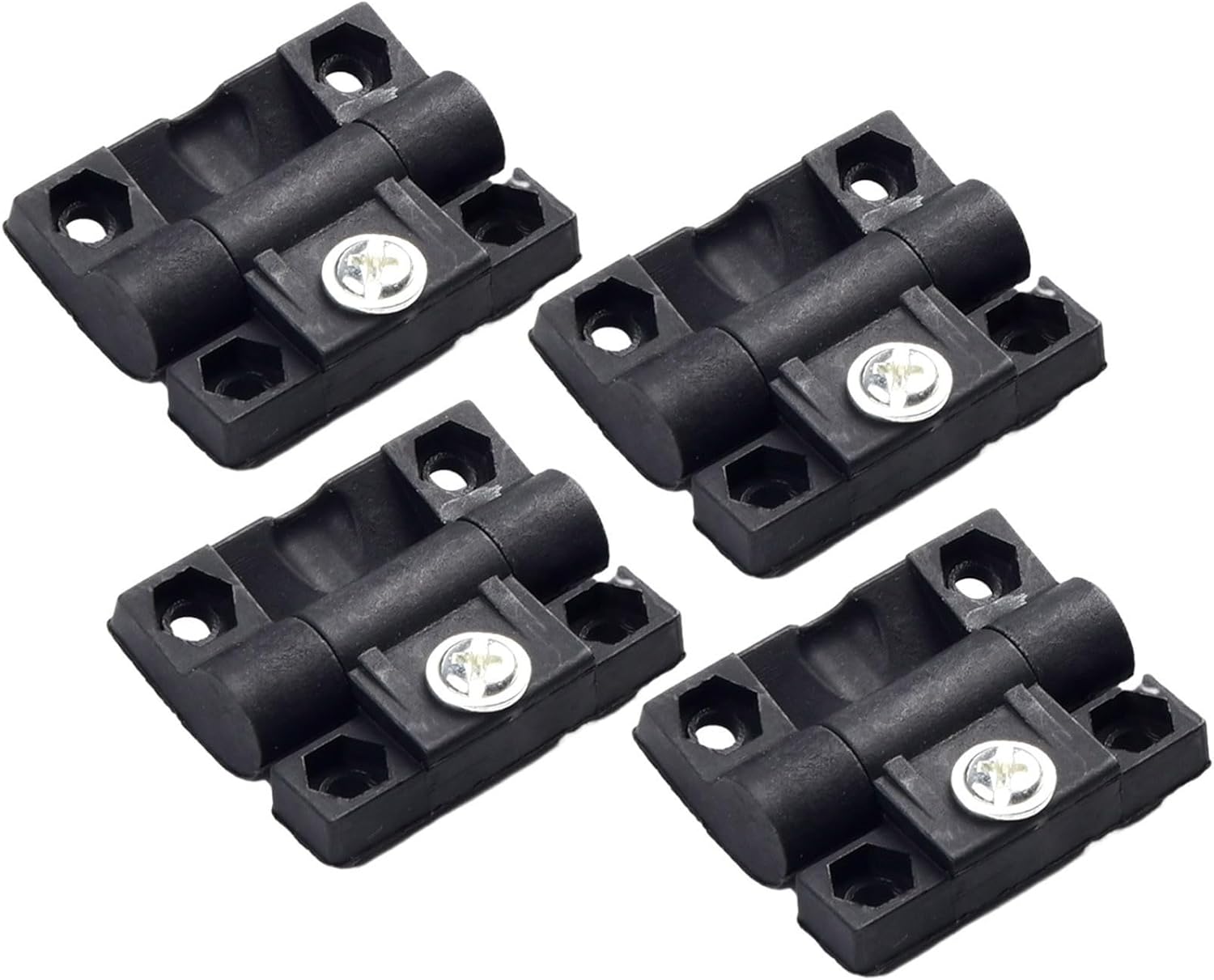 Adjustable Torque Hinge Plastic Position Control Damping Cabinet Replacement Free-Stop Door Friction Lid Support Black Plastic Buffer 4 Pack