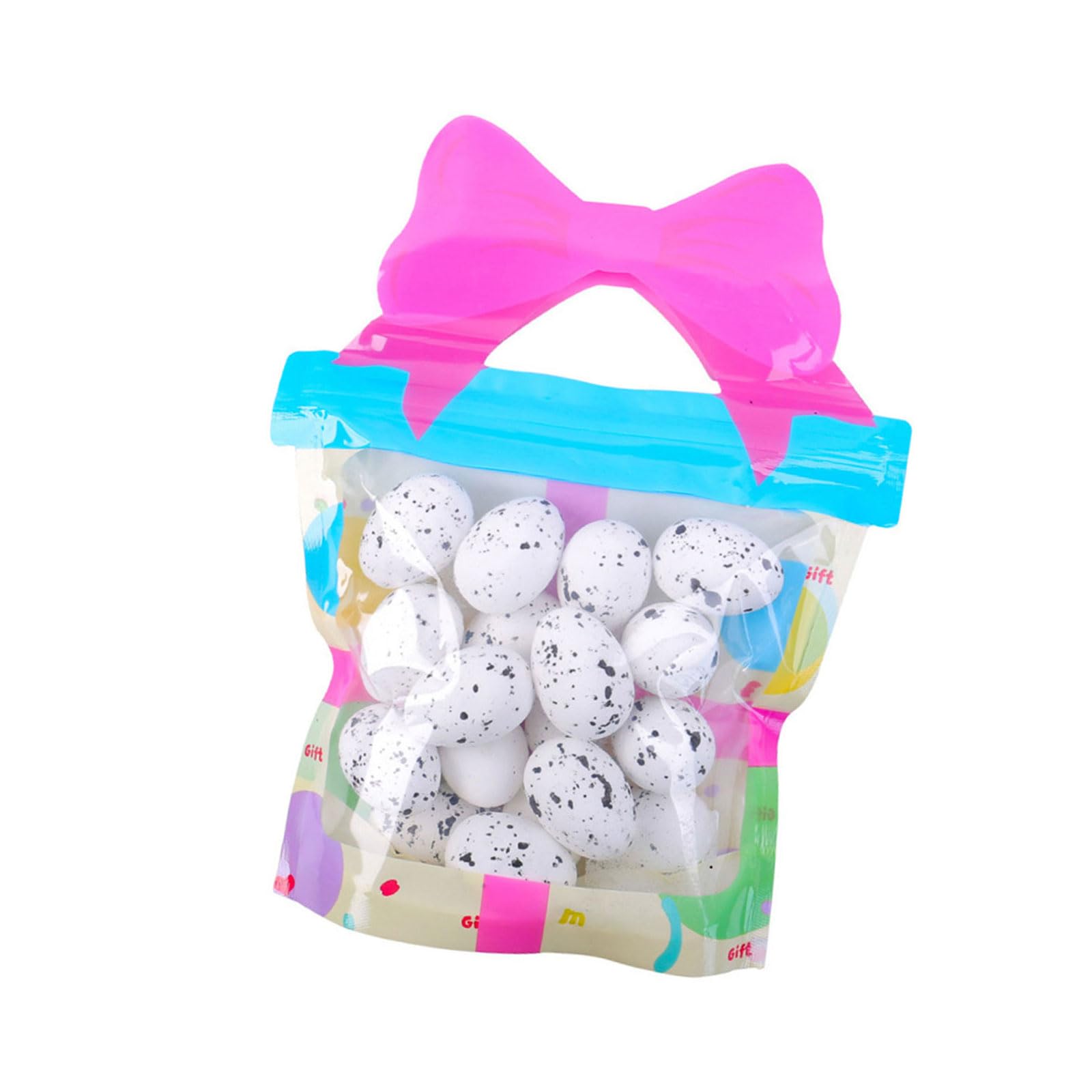 Buxuaaaa 18Pcs Small Colored Foam Eggs Speckled Eggs 25x40mm for Festival Celebration and Basket Fillers and Art Craft Project Party Supplies