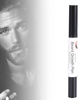 AYNEFY Caneta de crescimento de barba, 1 peça masculina masculina de cabelo facial costeleta, barba e bigode, forma de reparo de bigode, caneta de crescimento para diferentes tipos de barba, como âncora, holandesa, costeletas de carneiro e costeletas de carneiro amigáveis