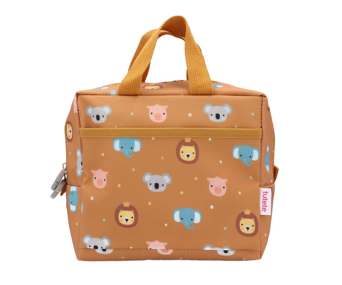 Tutete Borsa Termica Pranzo Bambini | Borsa Pasto Piccola e Facile da Usare | Ideale per Pranzi e Merende | Esterno Impermeabile, Lavabile e Resistente | Animal Friends