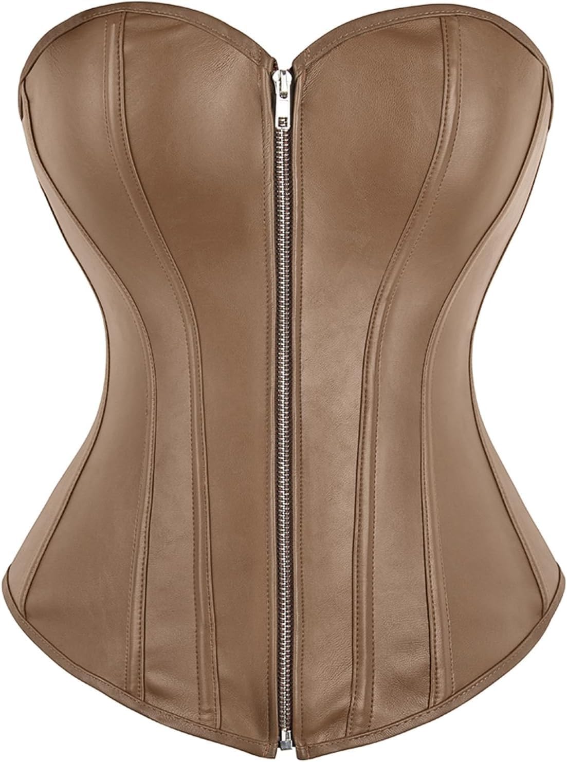 Women's Vintage Gothic Faux Leather Corset Steampunk Rock Basque Corsets