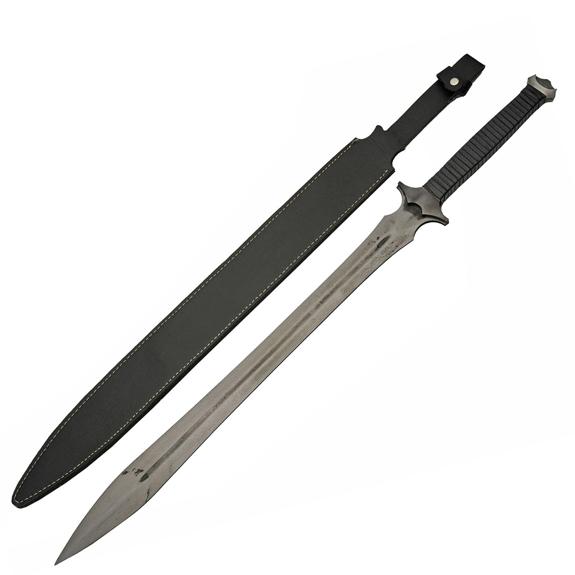 Amazon.com : SZCO 37” Dark Xiphos Sword – Full Tang Double Edged