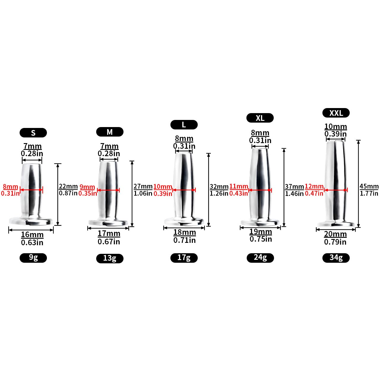 Dilator Harnröhre Männer Edelstahl Set mit Hohl Kann urinieren Harnröhren Dilatatoren Metall Katheter Penis Plug Penisplug Penis dilator Sexspielzeug extreme männer Harnröhrenplug (5 Stück Set)