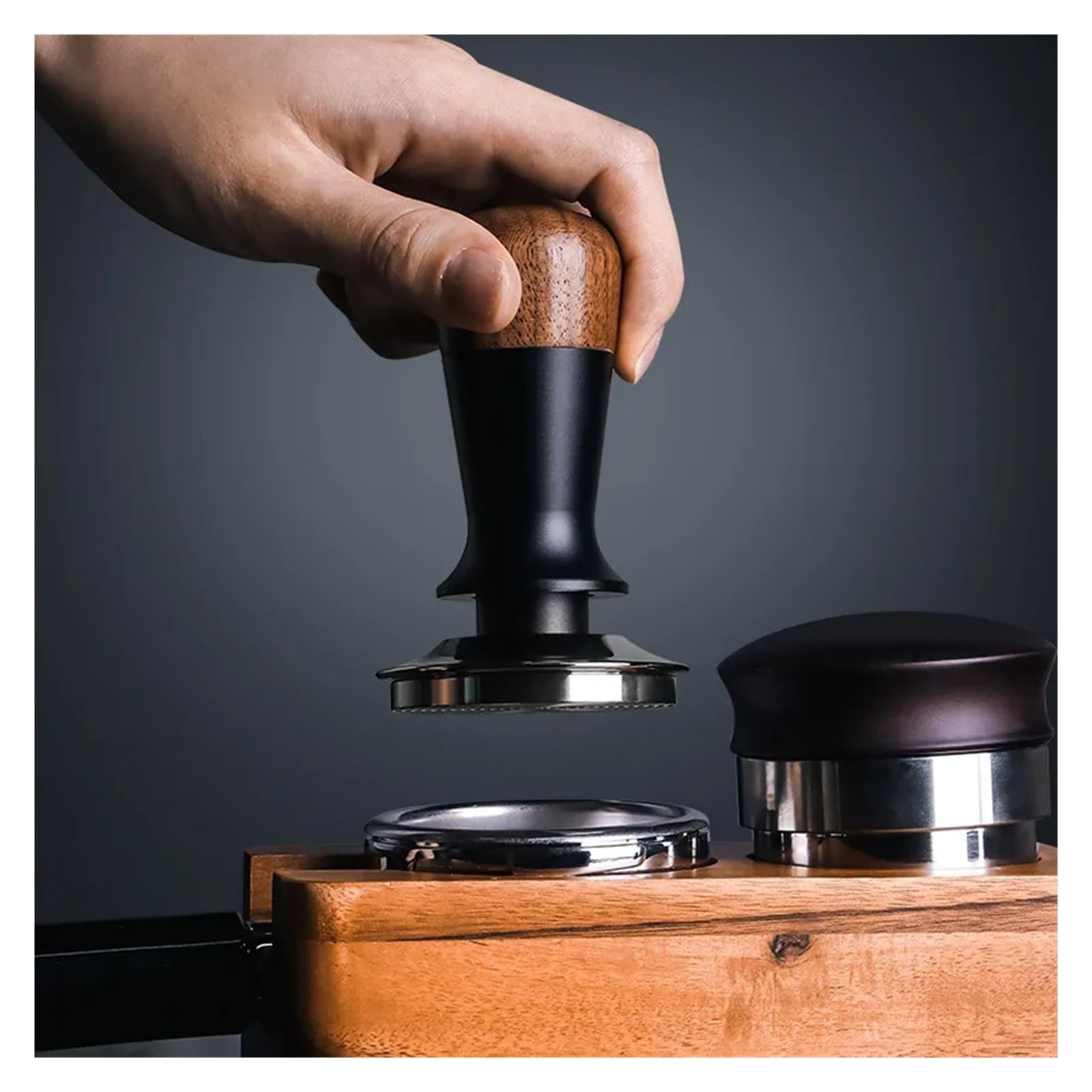 Pressino espresso di ricambio a pressione costante, noce, 51/53/58mm