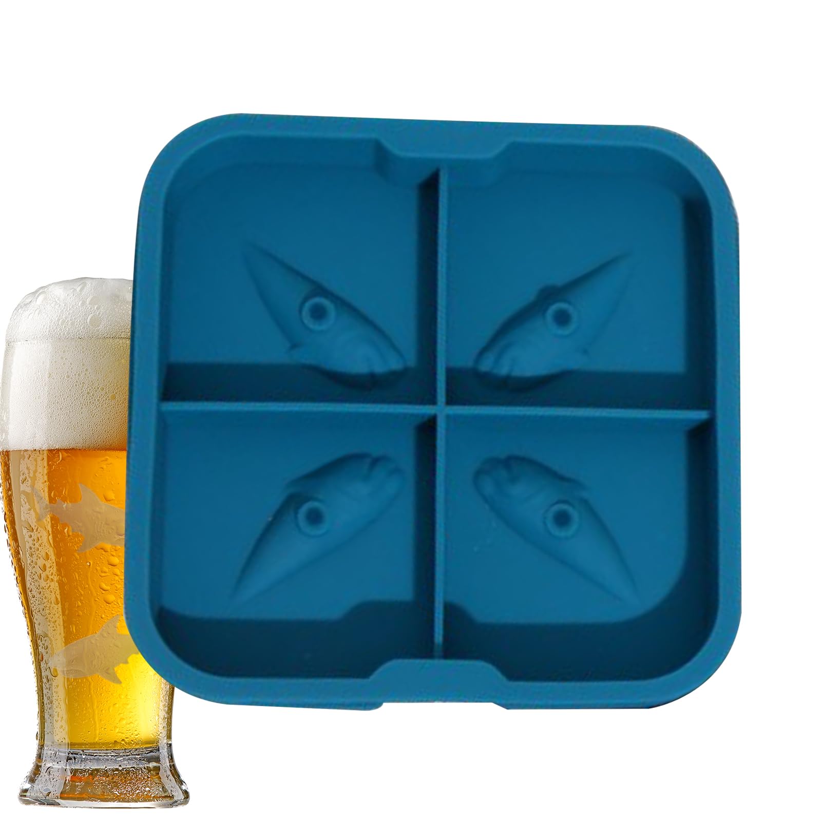 Muiltvoe Ice Molds Fun Shapes, 3D Ice Mold Tray, Cute Maker Mould Shaper, Easy Release for Home, Water Drinking, Refrigerator, Drink, Kitchen