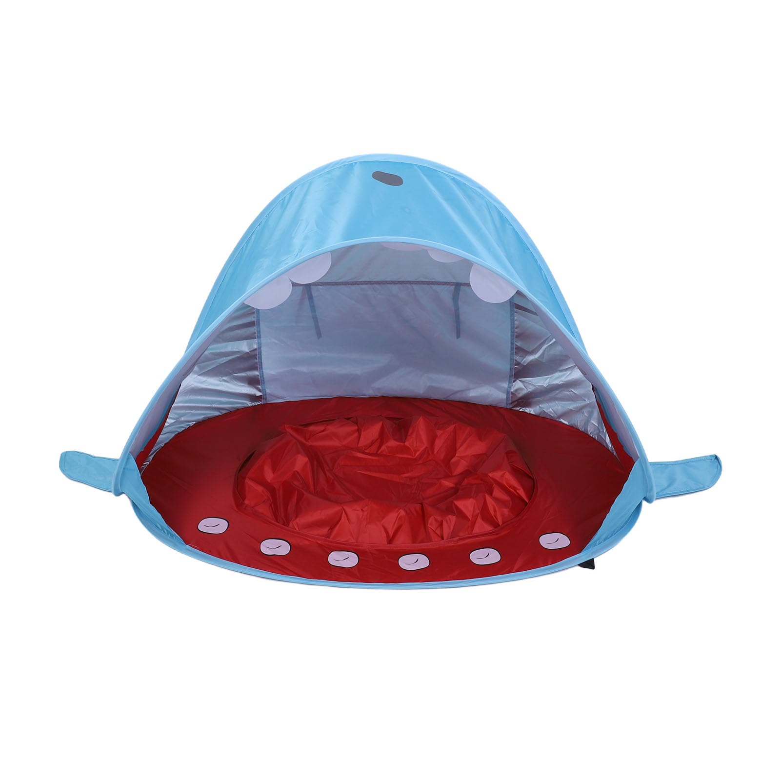 Alomejor Carpa de Playa para bebé, Refugio Solar Emergente de Poliéster con Piscina Incorporada, Carpa de Viaje para bebé con Forma de Ballena 47.24 X 31.5 X 27.56 Pulgadas para Uso en la Playa Al