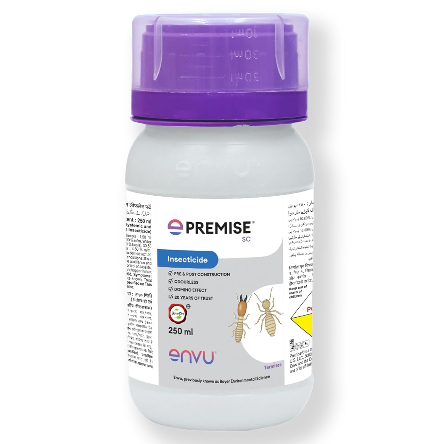 Premise Termite Control, Anti Termite Chemical For Construction | Termite Killer Chemical For Long Lasting Control | Pre & Post Construction Termite Killer| Deemak Killer | Pest Control (250 ml)