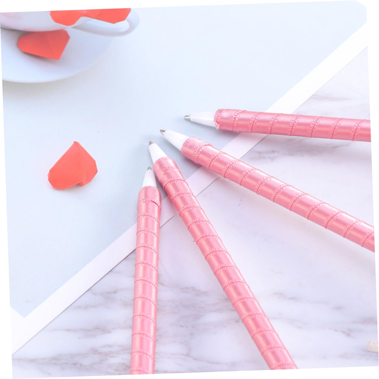 Lot De 3 Stylos À Bille Créatifs En Forme De Nœud Rose Stylets Élégants Pour Papeterie Bureau École Instrument Décriture 4 Pièces X 3