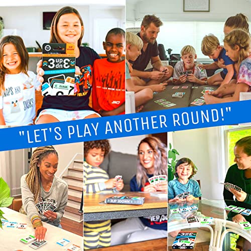 Image of Tickles 3UP 3DOWN Card Game for Families, Kids, Teens, Adults, 2-6 Players per Deck