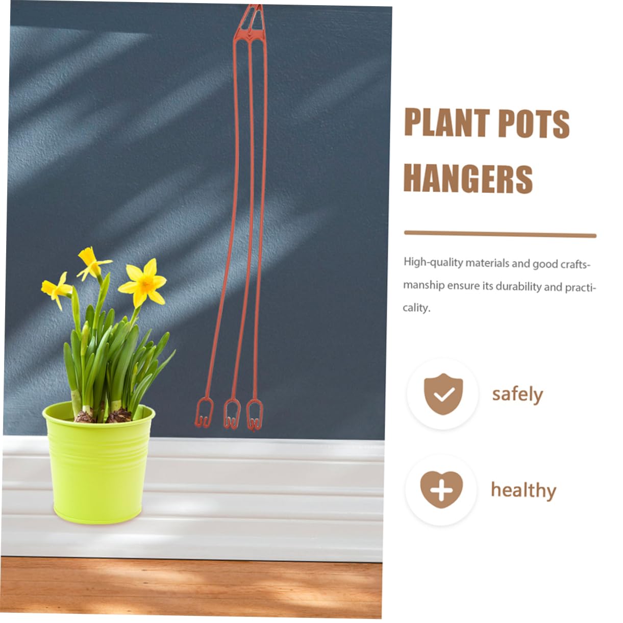 BESPORTBLE 3 Ensembles Lot De 3 Crochets Pour Pot De Fleurs Suspendus Pothos 30 Pièces Crochet Rouge Ej370 Crochet Pratique Pour Pot De Fleurs Crochets Pour Pot De Pépinière 30 pièces * 3