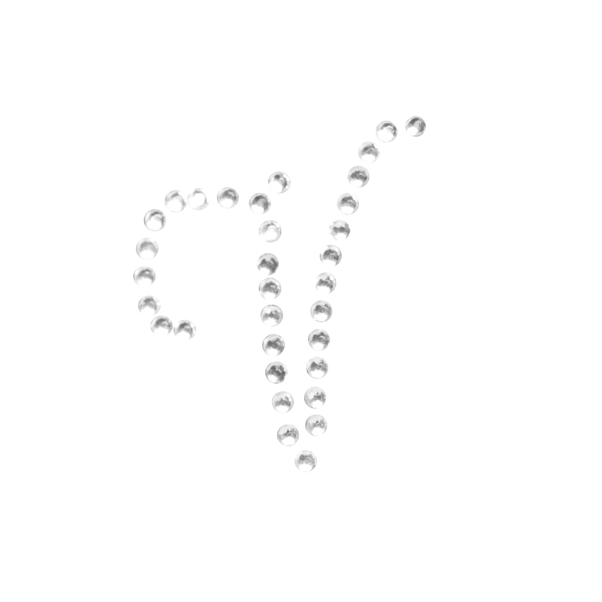 Ivy Lane Design 10-Pack Rhinestone Letter Stickers, Letter V