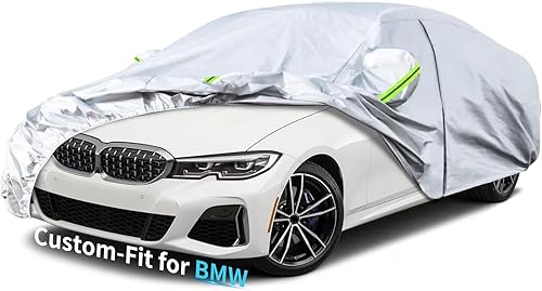 Funda a medida para automóvil BMW, 7 capas de cubierta impermeable para todo tipo de clima, para exteriores, cubierta completa contra la lluvia, el