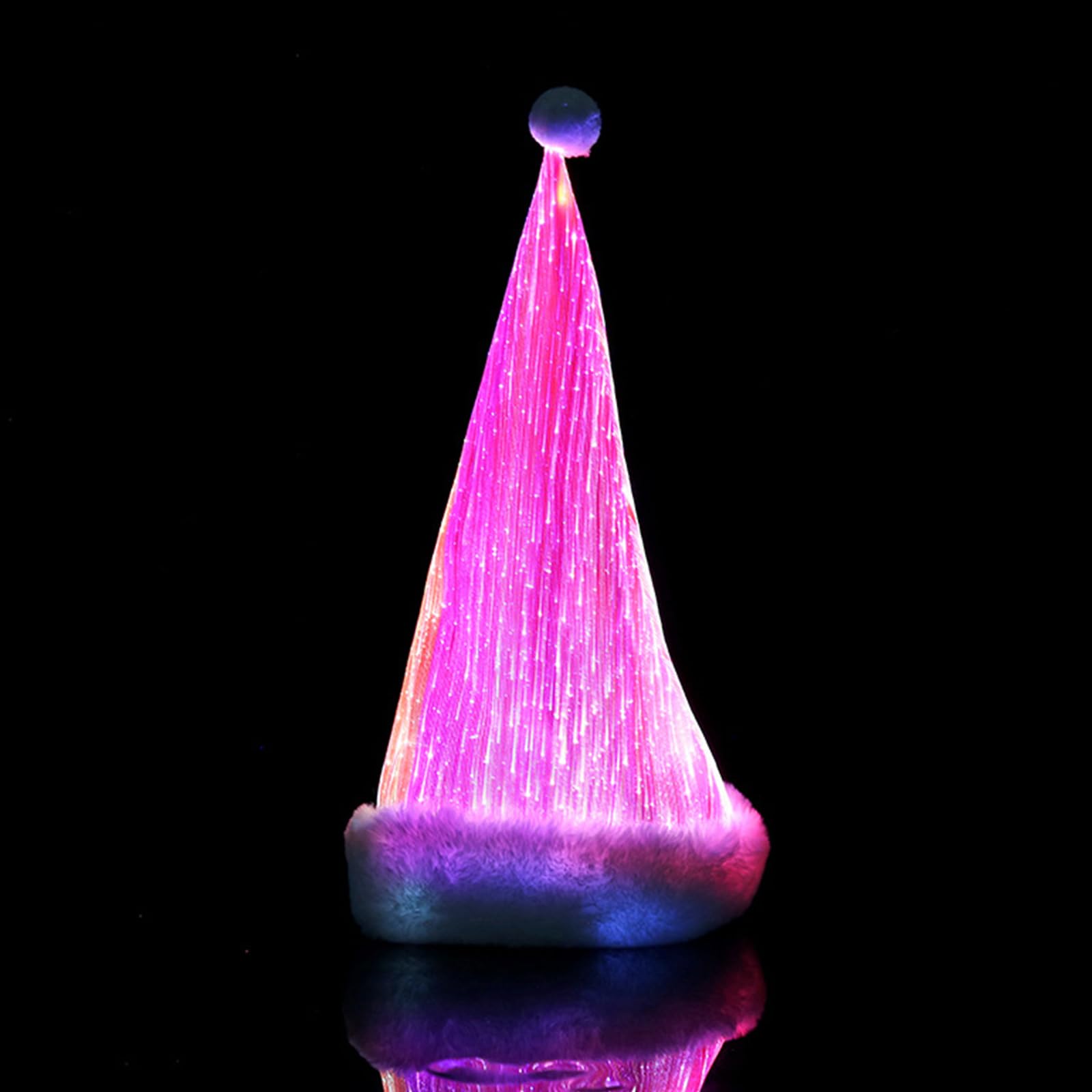Up - Sombreros de Papá Noel intermitentes de Navidad, cómodos LED, adecuados para festivales, eventos, adultos, se iluminan