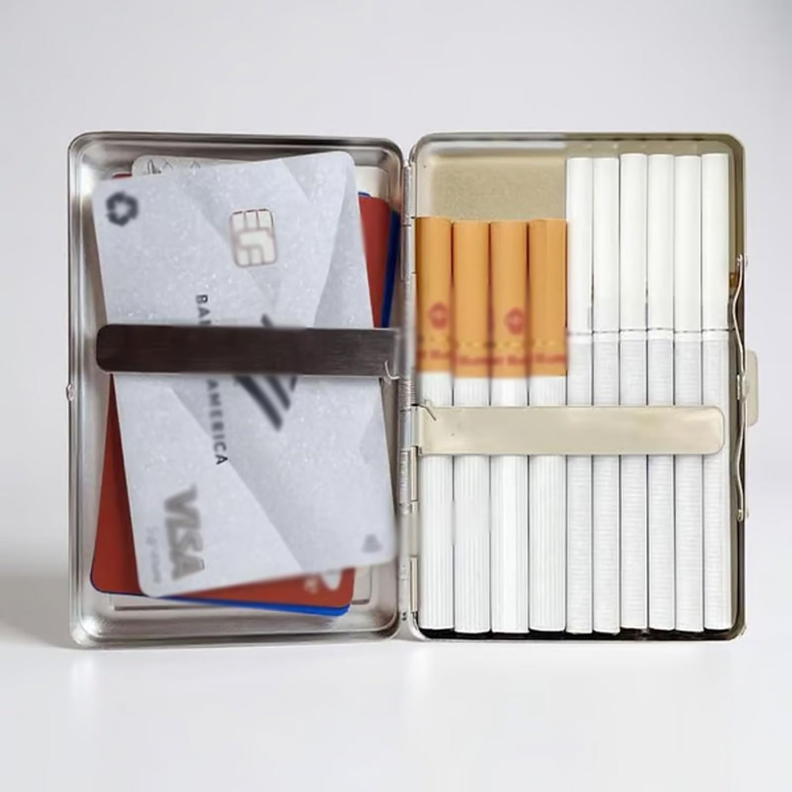 Vintage Card Holder, Vintage-Style Versatile Card & Cash Case, Metal Cases, Vintage Metal Card Holder/Wallets (D) - 4