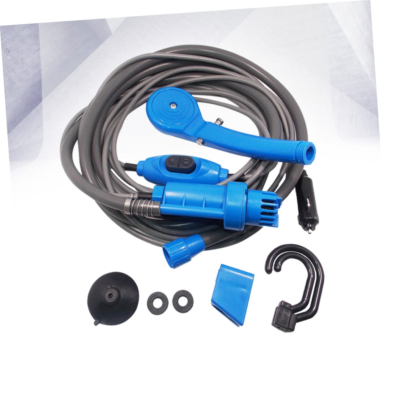 OSOLADY Outdoor Shower Valve for Camping 12v Portable Camping Shower 5m Power Cable 2m Hose